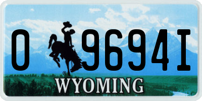 WY license plate 09694I