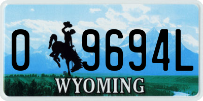 WY license plate 09694L