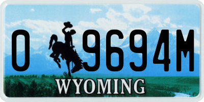 WY license plate 09694M