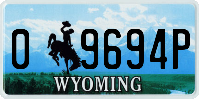 WY license plate 09694P