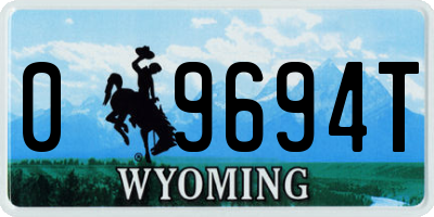 WY license plate 09694T