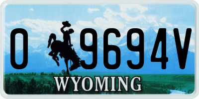 WY license plate 09694V