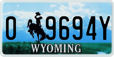 WY license plate 09694Y