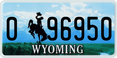 WY license plate 096950