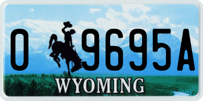 WY license plate 09695A