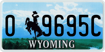 WY license plate 09695C