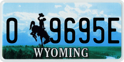 WY license plate 09695E