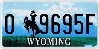 WY license plate 09695F