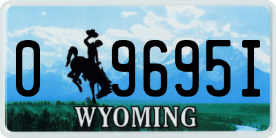 WY license plate 09695I