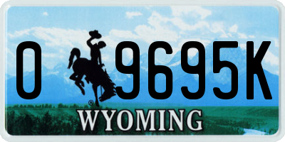 WY license plate 09695K