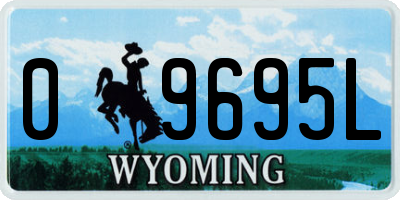 WY license plate 09695L