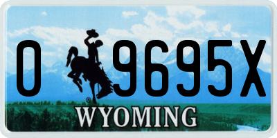 WY license plate 09695X