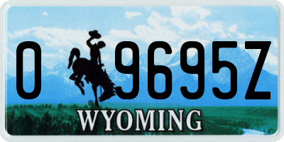 WY license plate 09695Z