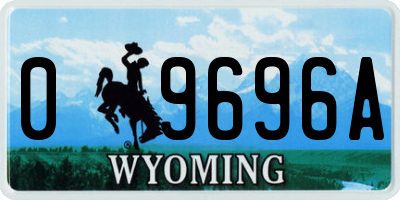 WY license plate 09696A