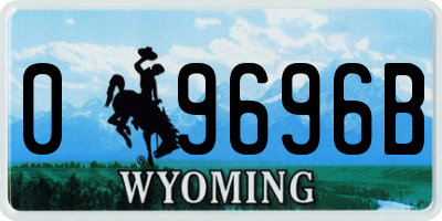 WY license plate 09696B