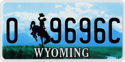 WY license plate 09696C