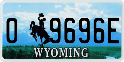 WY license plate 09696E