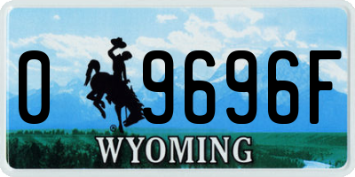 WY license plate 09696F