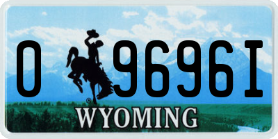 WY license plate 09696I
