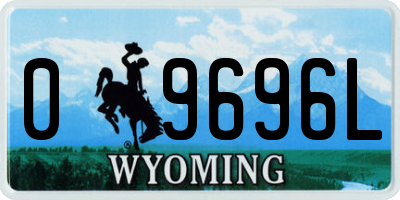 WY license plate 09696L