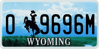 WY license plate 09696M