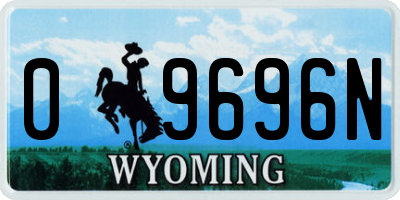 WY license plate 09696N