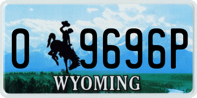 WY license plate 09696P