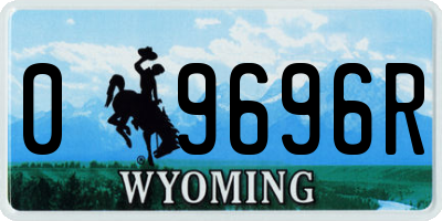 WY license plate 09696R