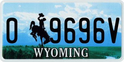 WY license plate 09696V