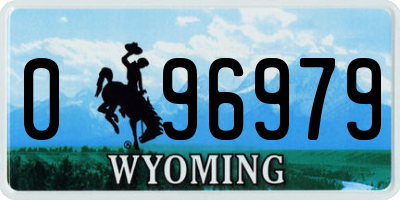 WY license plate 096979