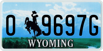 WY license plate 09697G