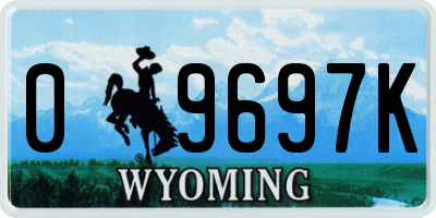 WY license plate 09697K