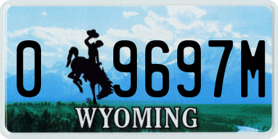 WY license plate 09697M