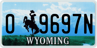 WY license plate 09697N