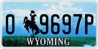 WY license plate 09697P