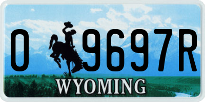 WY license plate 09697R