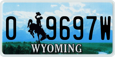 WY license plate 09697W