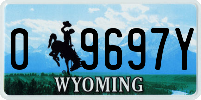WY license plate 09697Y