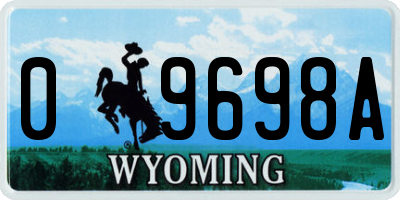 WY license plate 09698A