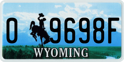 WY license plate 09698F
