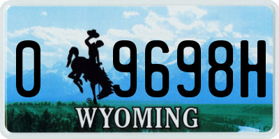 WY license plate 09698H