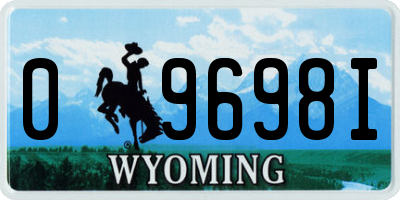 WY license plate 09698I