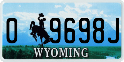 WY license plate 09698J