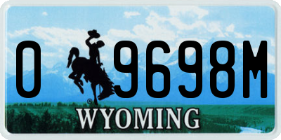 WY license plate 09698M