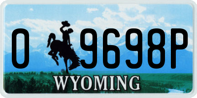 WY license plate 09698P