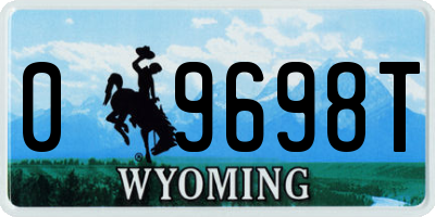 WY license plate 09698T