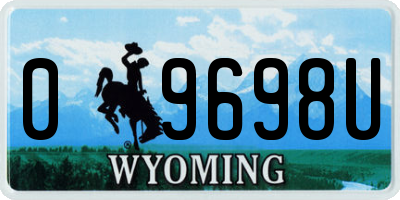 WY license plate 09698U