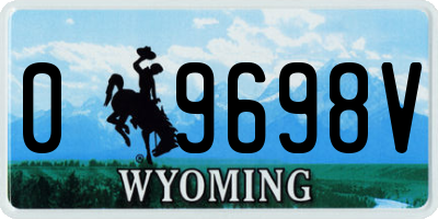 WY license plate 09698V
