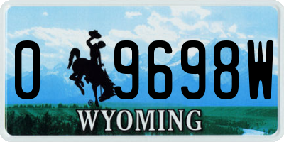 WY license plate 09698W