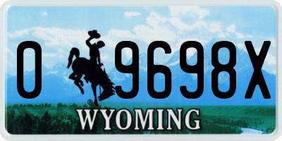 WY license plate 09698X
